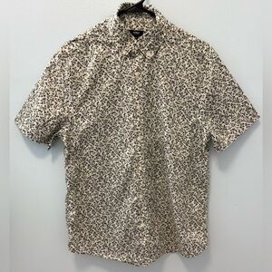 Express Casual Button Down Shirt White and Black